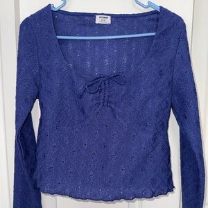 Cotton On Deep Blue Lace Blouse